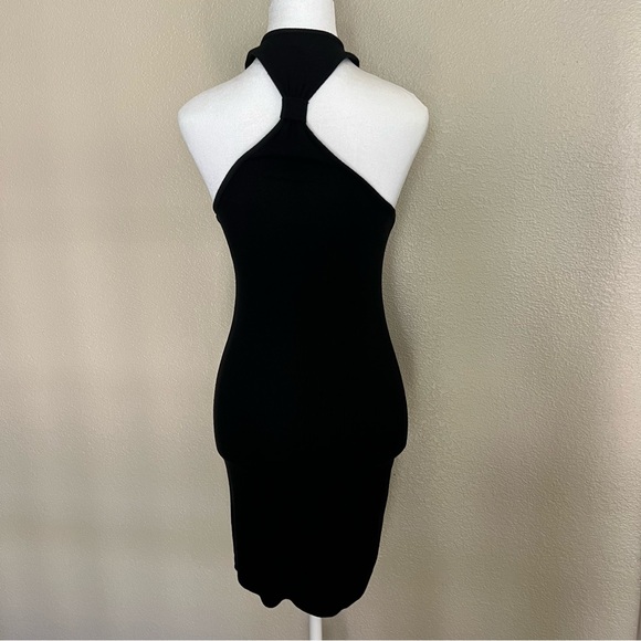 Black and Silver Bodycon Dress - Picture 2 of 6